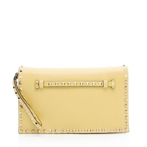 Valentino Handbags - Valentino Nappa Leather Rockstud Clutch